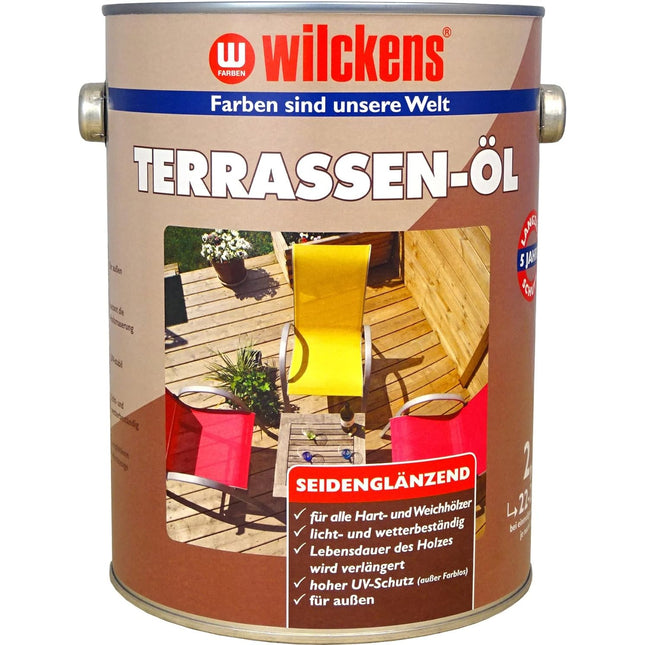 WILCKENS Terassen Öl 2,5 Liter seidenglänzend - Farbmanufaktur Contura Berkemeier - Wilckens