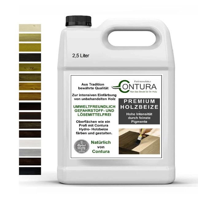 Contura Holzbeize Wasserbeize Möbel Farbe 2,5 Liter - Farbmanufaktur Contura Berkemeier72079