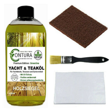 CONTURA Yachtöl Teaköl SET Holz- Objektöl Holzöl Hartöl Pflegeöl farblos 250ml - Farbmanufaktur Contura Berkemeier72445