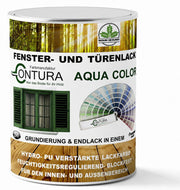 Contura Fenster und Türenlack ++WUNSCHFARBTON++ RAL 2in1 mit Pinsel Möbellack Innen und Außen Holzlack