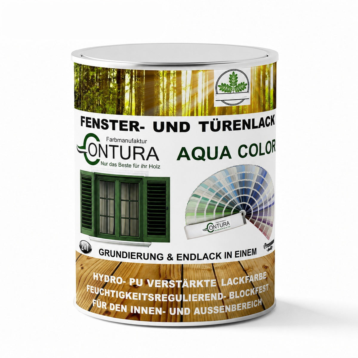 Contura Fenster und Türenlack nach RAL 2in1 mit Pinsel Möbellack Innen und Außen Holzlack