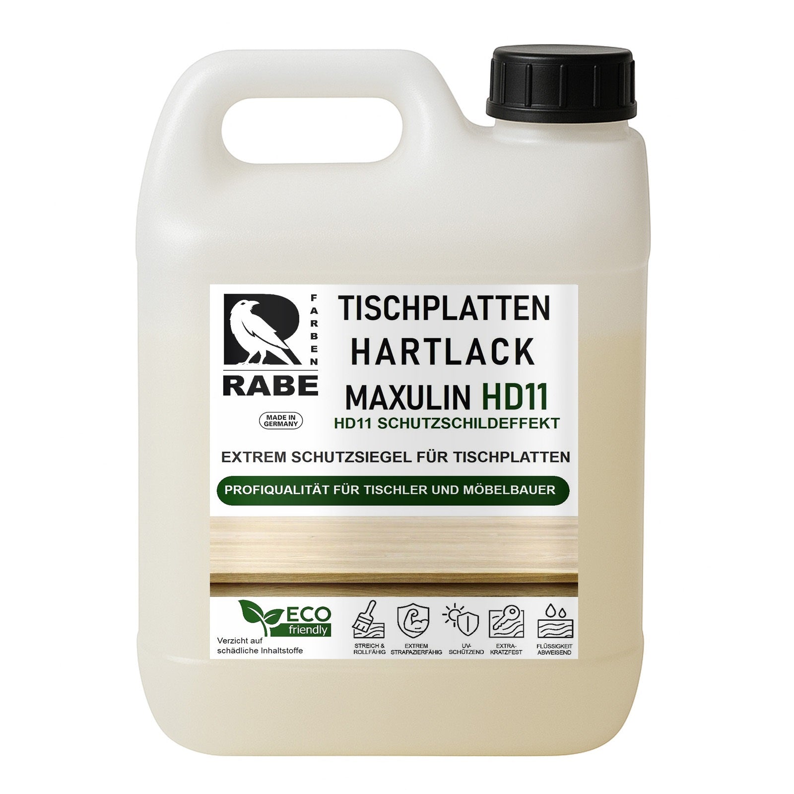 RABE Hartlack für Tischplatten Thekenlack Holzlack farblos Möbel Lack Eiche uvm - Farbmanufaktur Contura Berkemeier - Farben Rabe