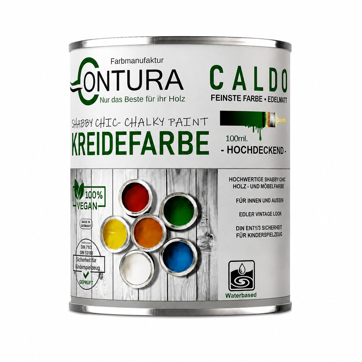 Contura Kreidefarbe Shabby Chic Möbellack Lack Möbel Farbe Holzlack Natur 100ml