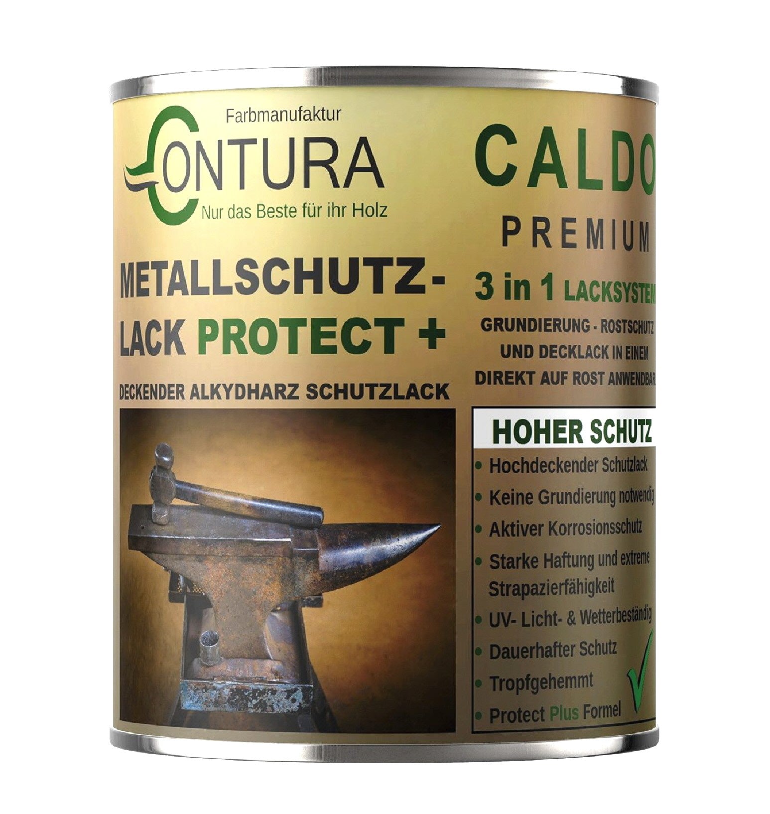 Contura 3 in 1 Rostschutzfarbe Metallschutzlack GLÄNZEND RAL Metall Lack Farbe Grundierung Rost - Farbmanufaktur Contura Berkemeier - Farbmanufaktur Contura Berkemeier