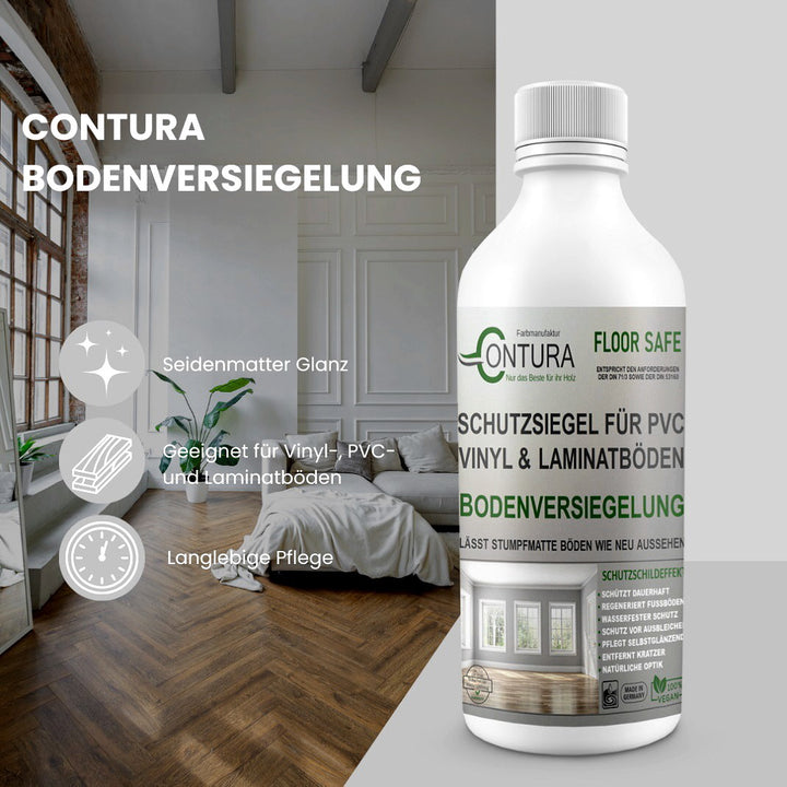 -POS- Contura Vinyl- Laminat PVC Parkett Boden Versiegelung Imprägnierung Fußbodensiegel Lack - Farbmanufaktur Contura Berkemeier - Farbmanufaktur Contura Berkemeier