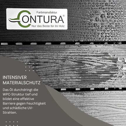-POS- Contura WPC Öl Holzöl Pflegeöl Schutzöl mit UV Schutz für Terassen Boden Zäune Möbel - Farbmanufaktur Contura Berkemeier - Farbmanufaktur Contura Berkemeier