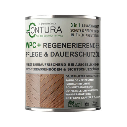-POS- Contura WPC Öl Holzöl Pflegeöl Schutzöl mit UV Schutz für Terassen Boden Zäune Möbel - Farbmanufaktur Contura Berkemeier - Farbmanufaktur Contura Berkemeier