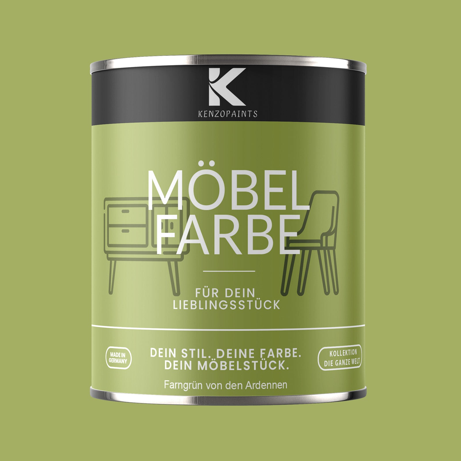 Kenzopaints Möbelfarbe Möbellack Buntlack - 2,5Liter - Farbmanufaktur Contura Berkemeier - Farbmanufaktur Contura Berkemeier