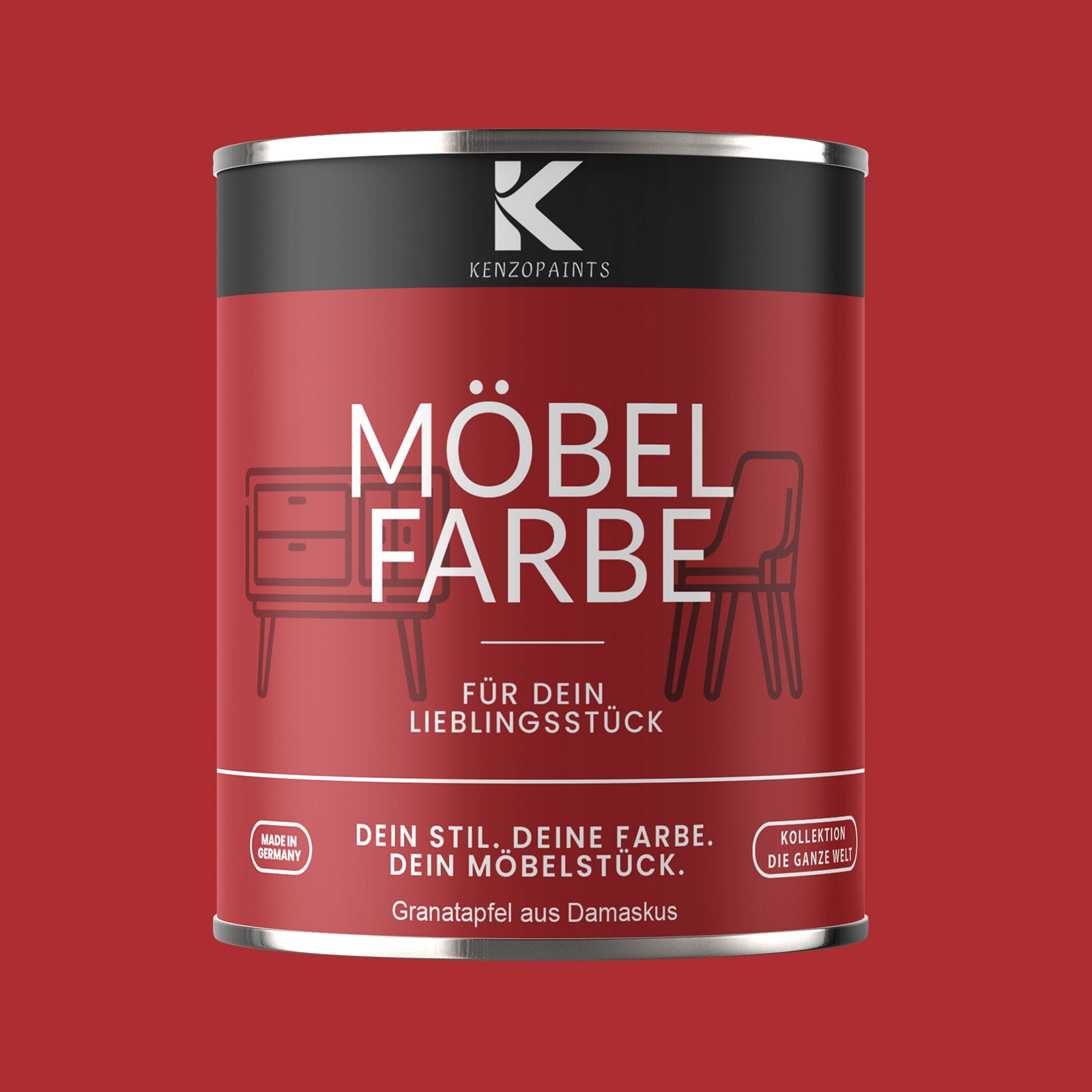 Kenzopaints Möbelfarbe Möbellack Buntlack - 2,5Liter - Farbmanufaktur Contura Berkemeier - Farbmanufaktur Contura Berkemeier