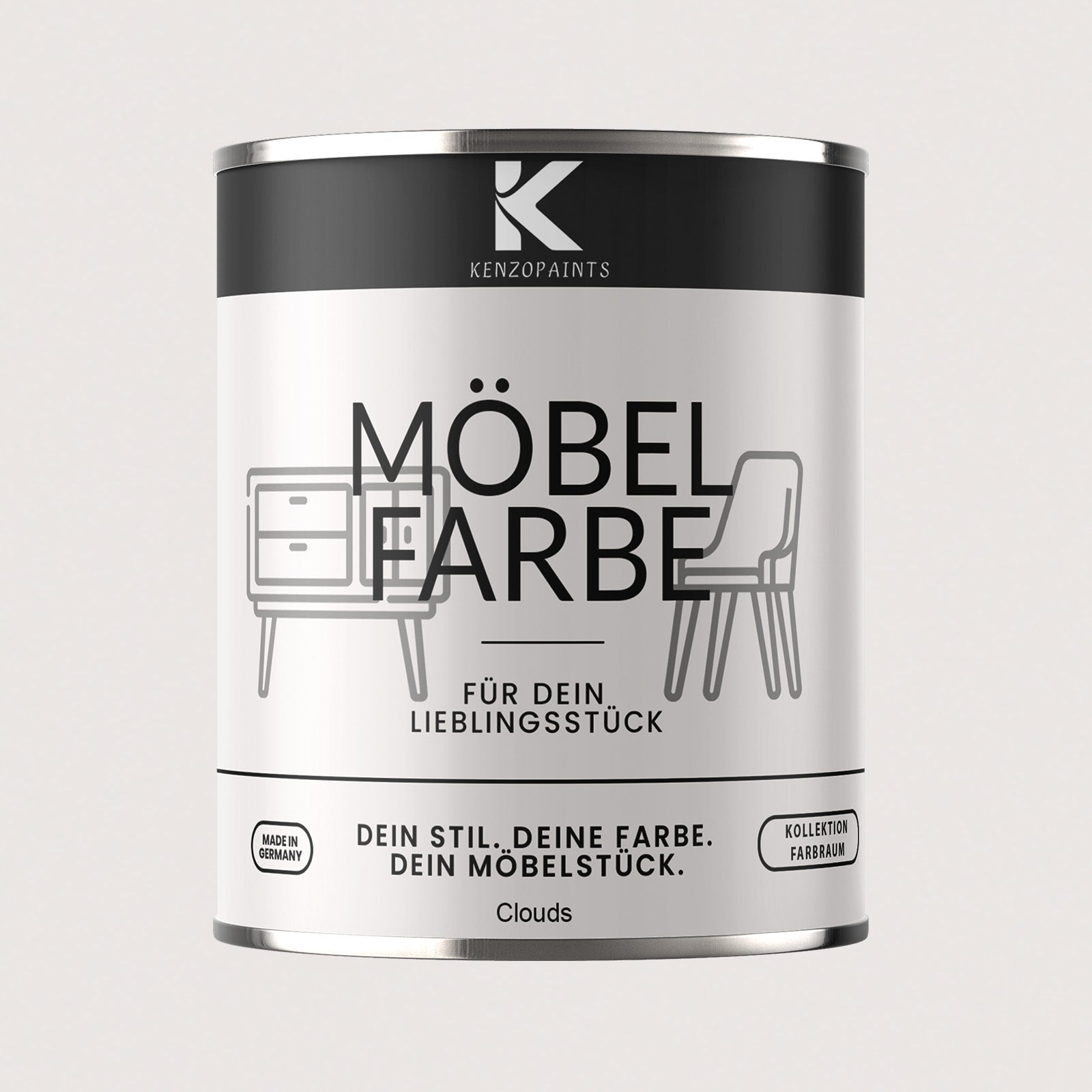 Kenzopaints Möbelfarbe Möbellack Buntlack Farbraum - 750ml - Farbmanufaktur Contura Berkemeier - Farbmanufaktur Contura Berkemeier