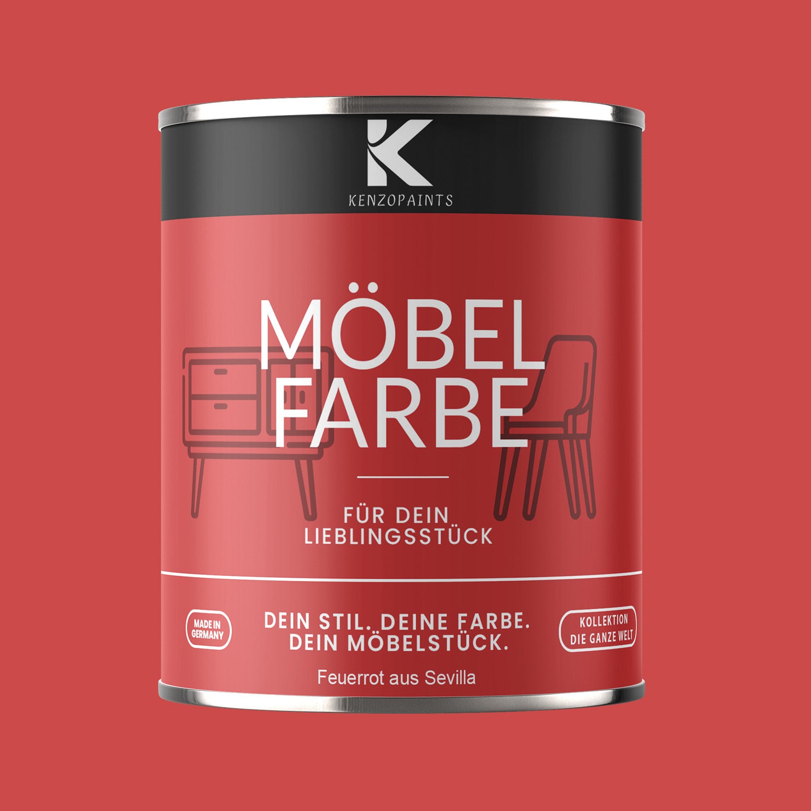 Kenzopaints Möbelfarbe Möbellack Buntlack - 2,5Liter - Farbmanufaktur Contura Berkemeier - Farbmanufaktur Contura Berkemeier
