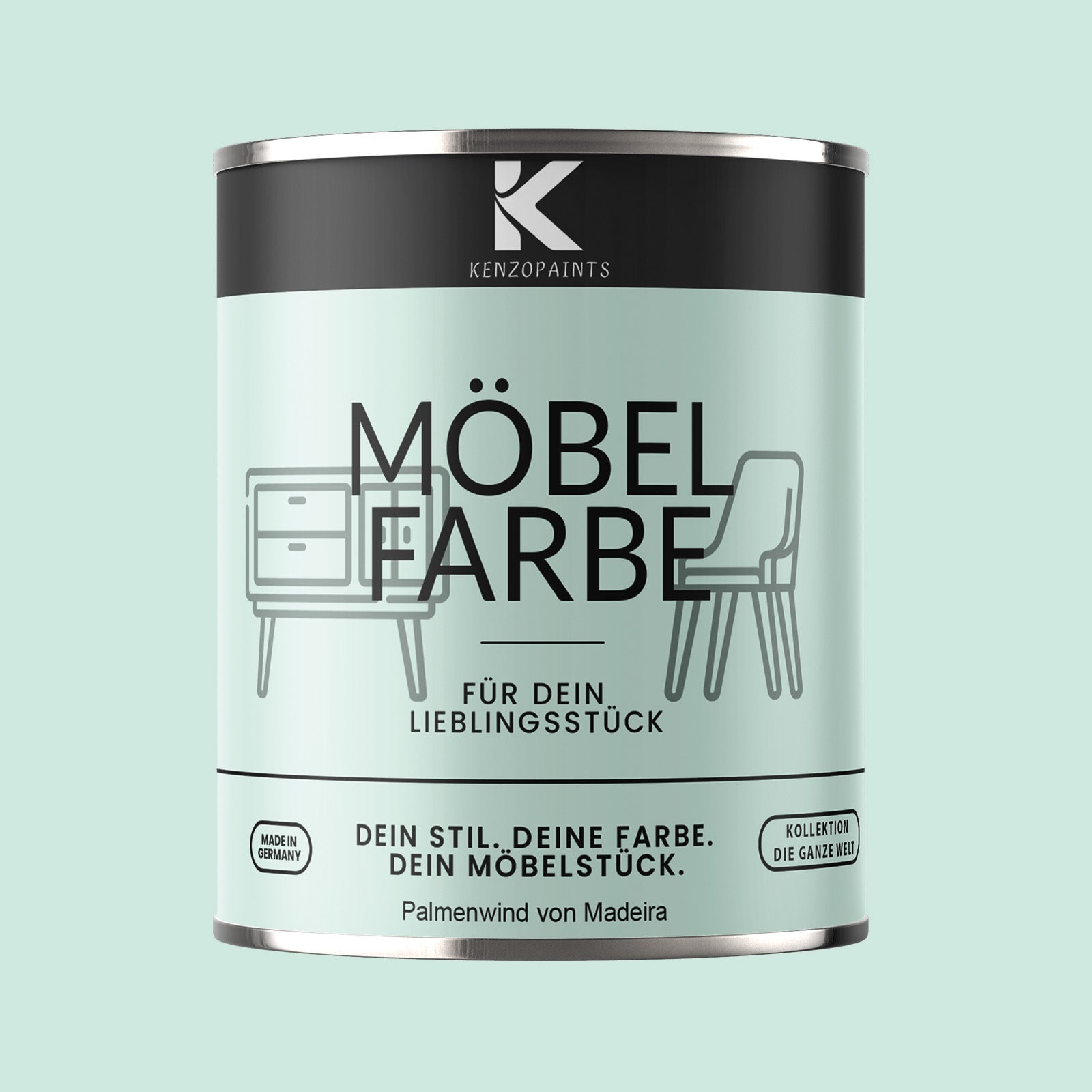 Kenzopaints Möbelfarbe Möbellack Buntlack - 2,5Liter - Farbmanufaktur Contura Berkemeier - Farbmanufaktur Contura Berkemeier