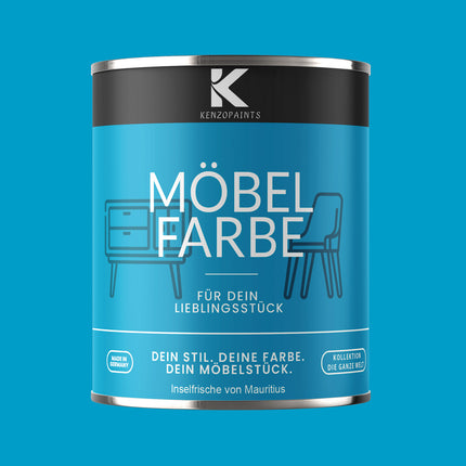 Kenzopaints Möbelfarbe Möbellack Buntlack - 2,5Liter
