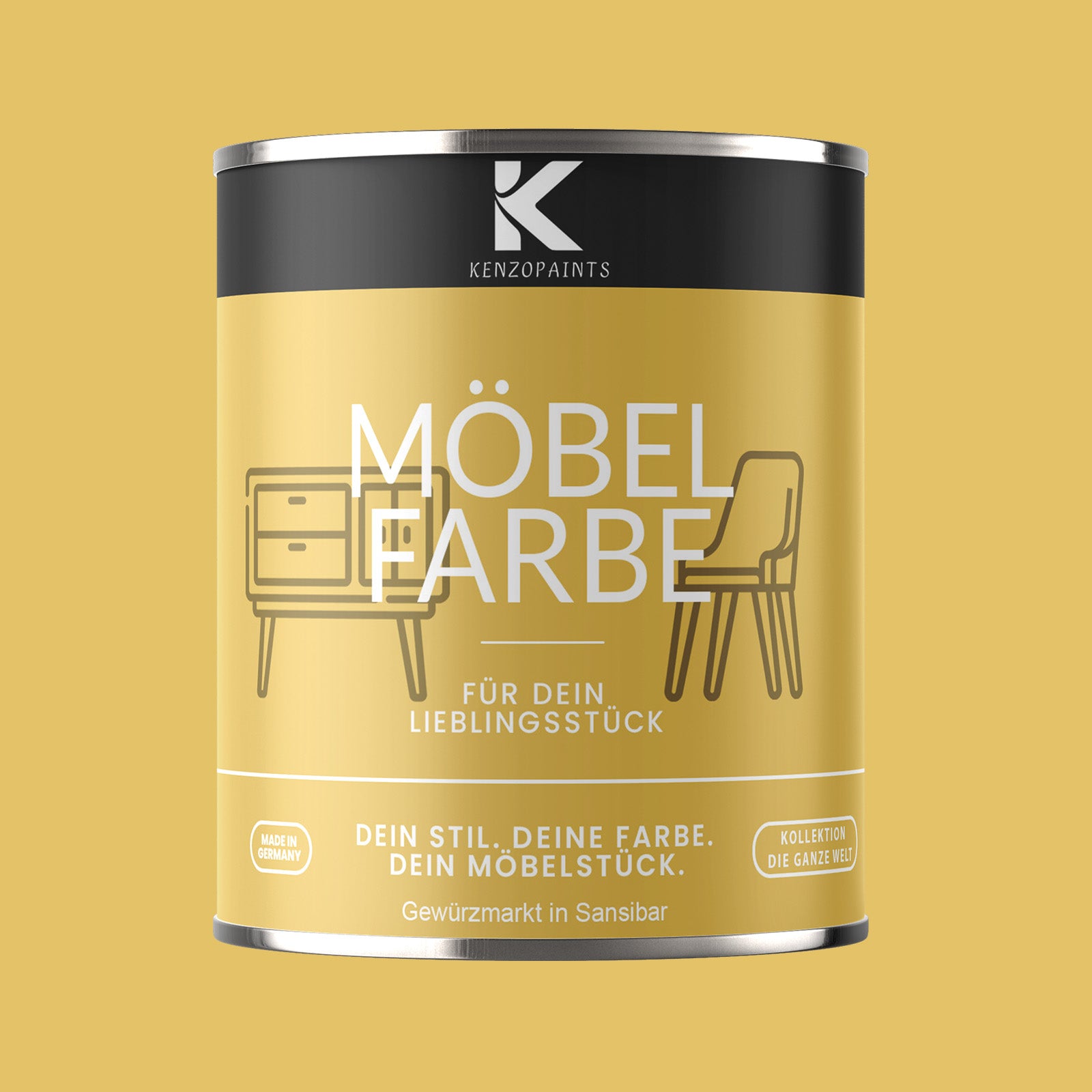 Kenzopaints Möbelfarbe Möbellack Buntlack - 2,5Liter - Farbmanufaktur Contura Berkemeier - Farbmanufaktur Contura Berkemeier
