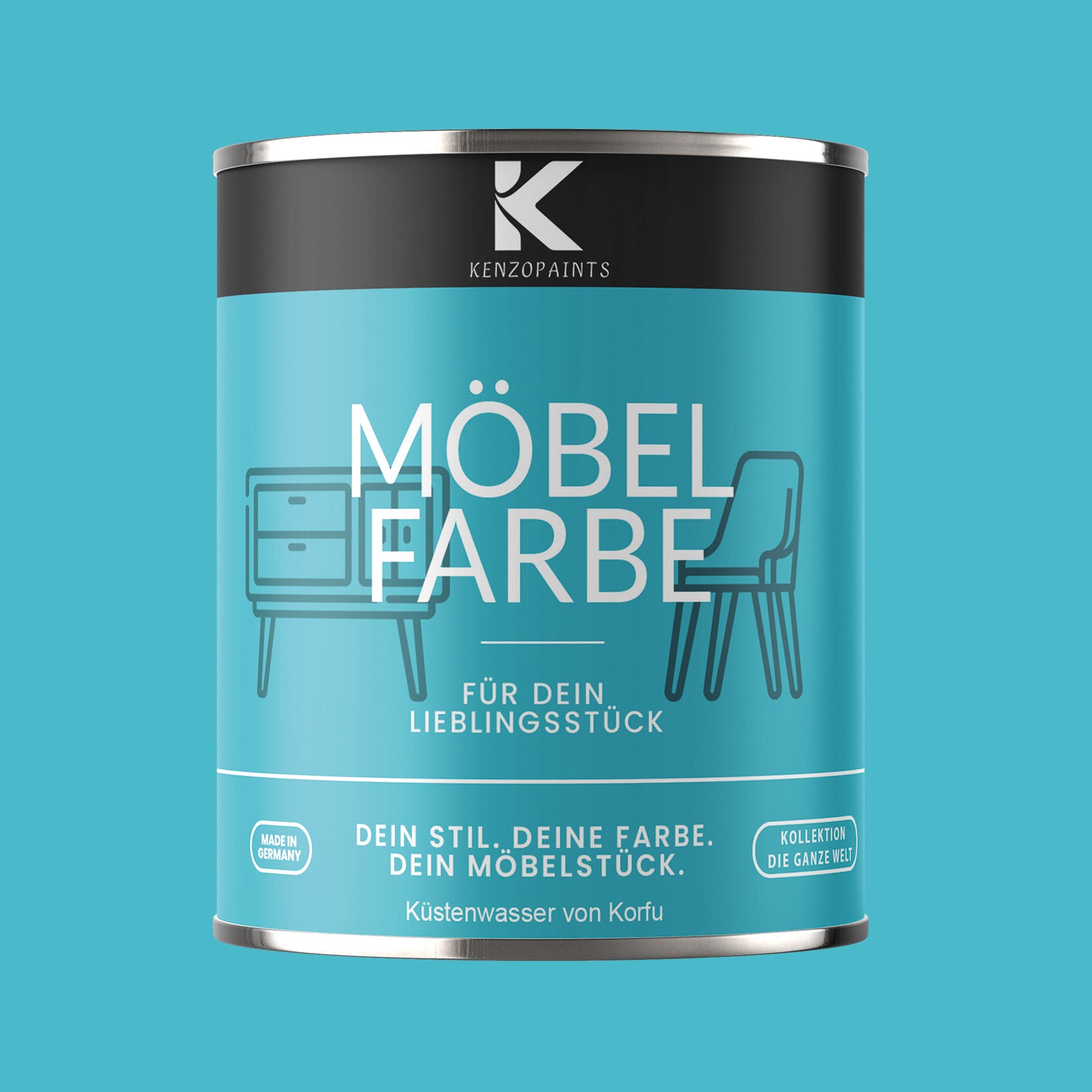 Kenzopaints Möbelfarbe Möbellack Buntlack - 2,5Liter - Farbmanufaktur Contura Berkemeier - Farbmanufaktur Contura Berkemeier
