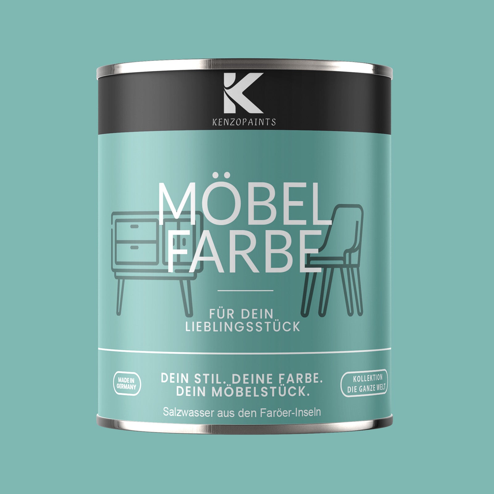 Kenzopaints Möbelfarbe Möbellack Buntlack - 2,5Liter - Farbmanufaktur Contura Berkemeier - Farbmanufaktur Contura Berkemeier