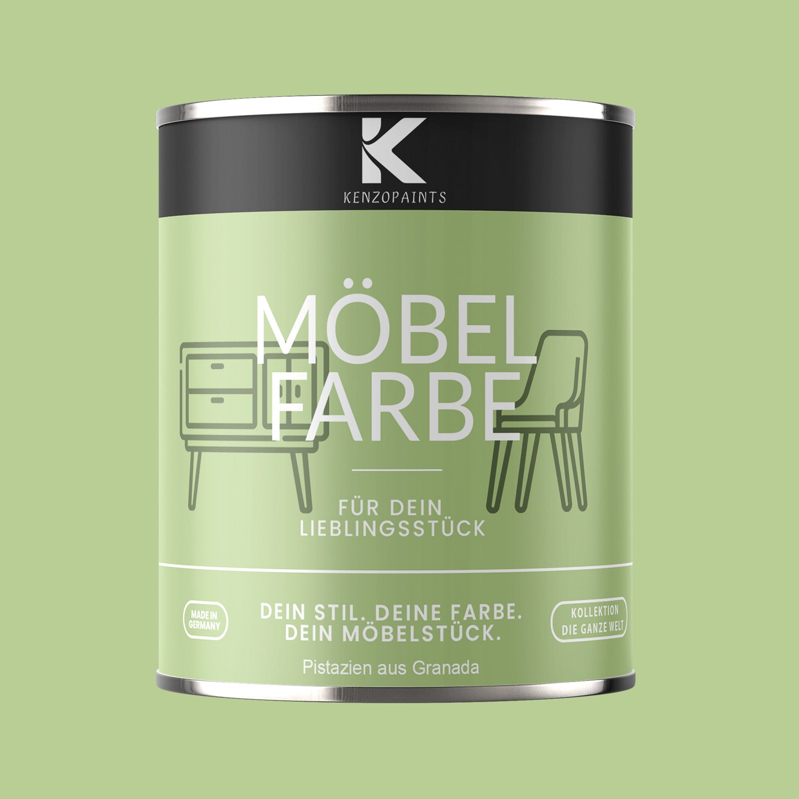 Kenzopaints Möbelfarbe Möbellack Buntlack - 2,5Liter - Farbmanufaktur Contura Berkemeier - Farbmanufaktur Contura Berkemeier
