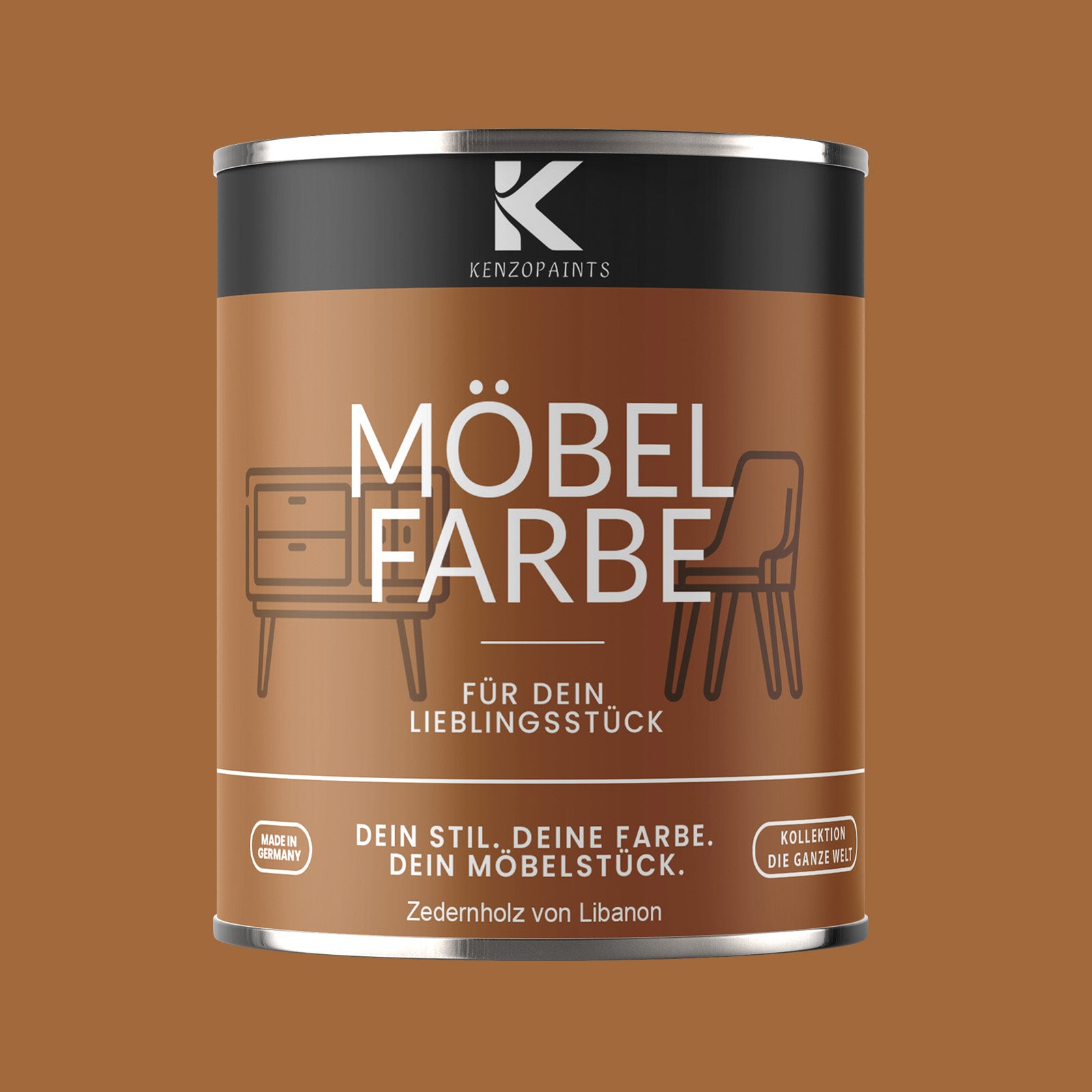 Kenzopaints Möbelfarbe Möbellack Buntlack - 2,5Liter - Farbmanufaktur Contura Berkemeier - Farbmanufaktur Contura Berkemeier