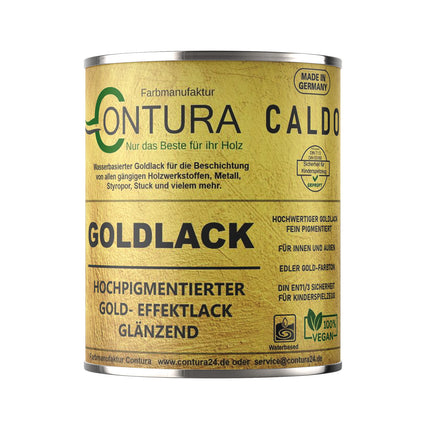 Contura Caldo Goldlack Goldfarbe Gold Effektlack Möbellack Holzlack Metalllack Möbel Farbe