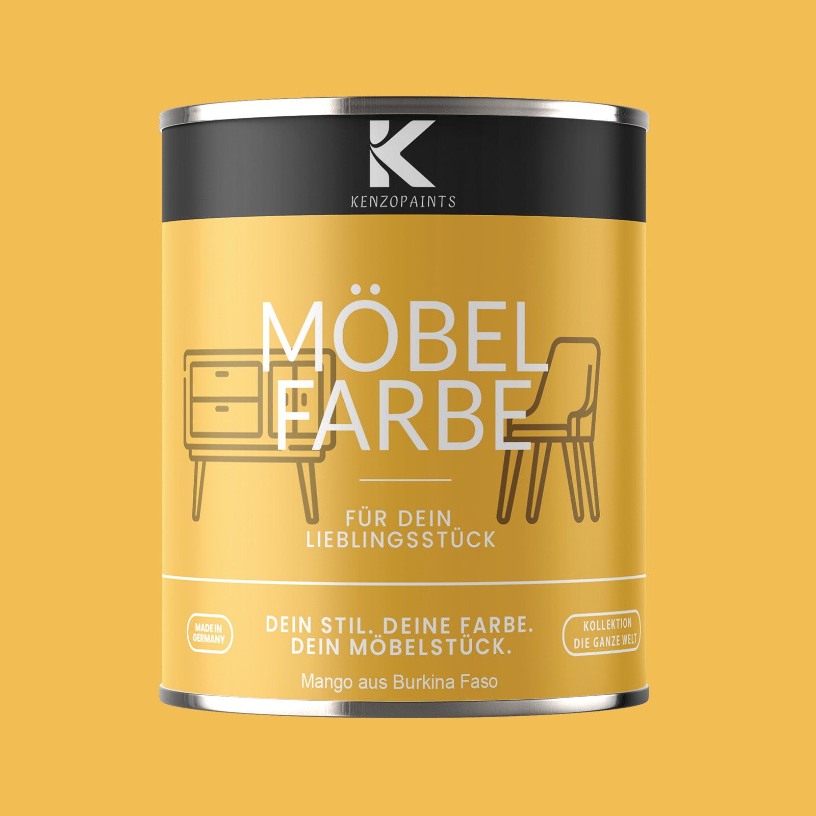 Kenzopaints Möbelfarbe Möbellack Buntlack - 2,5Liter - Farbmanufaktur Contura Berkemeier - Farbmanufaktur Contura Berkemeier