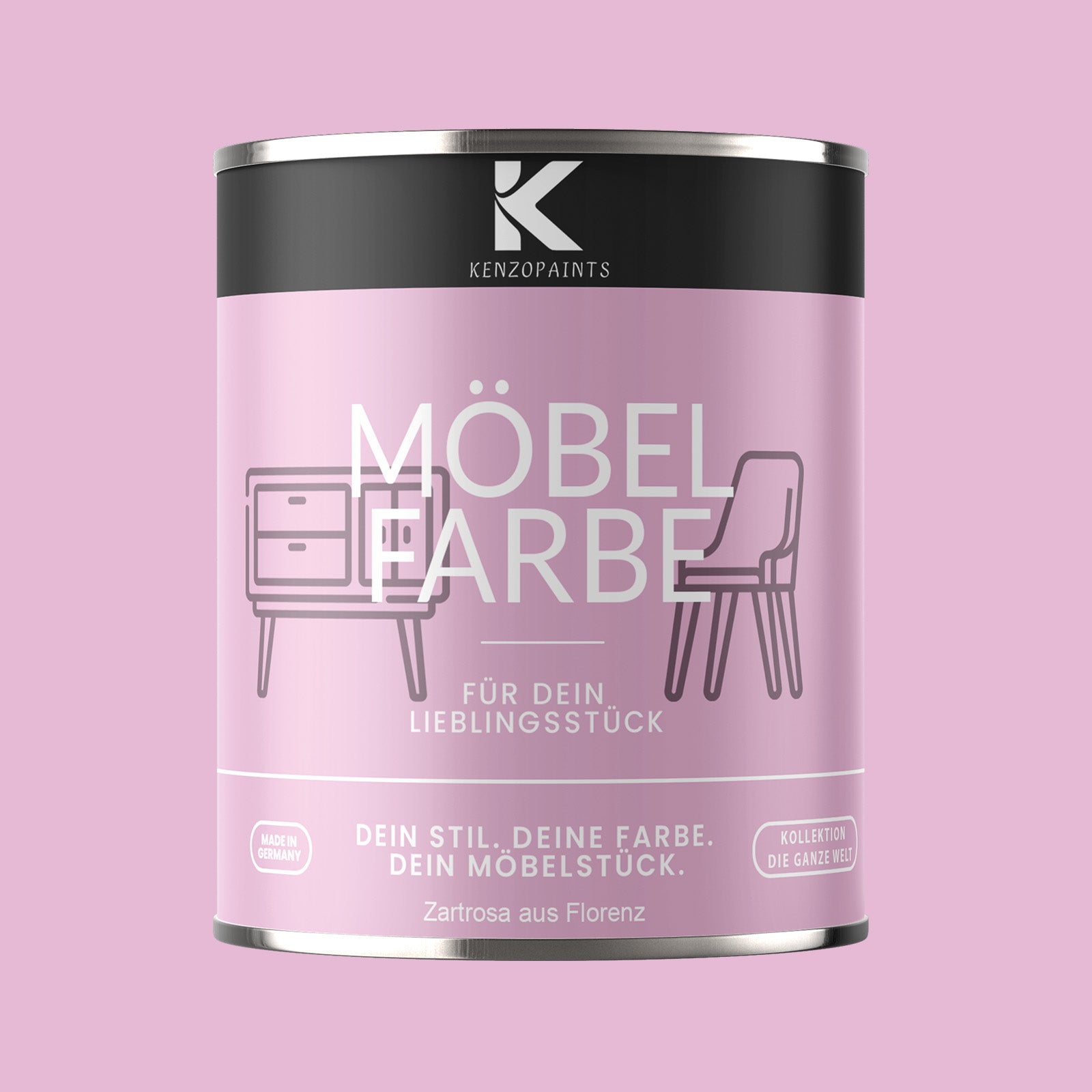 Kenzopaints Möbelfarbe Möbellack Buntlack - 2,5Liter - Farbmanufaktur Contura Berkemeier - Farbmanufaktur Contura Berkemeier