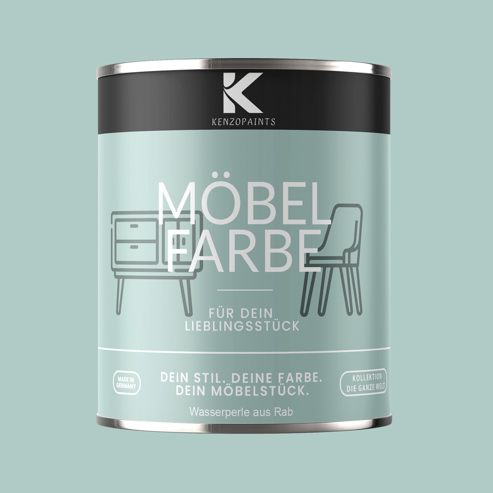 Kenzopaints Möbelfarbe Möbellack Buntlack - 2,5Liter - Farbmanufaktur Contura Berkemeier - Farbmanufaktur Contura Berkemeier