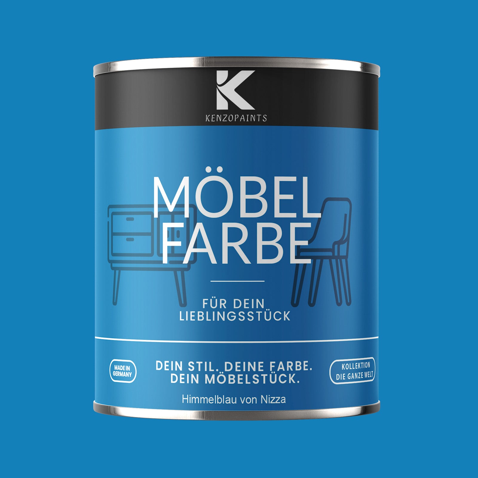 Kenzopaints Möbelfarbe Möbellack Buntlack - 2,5Liter - Farbmanufaktur Contura Berkemeier - Farbmanufaktur Contura Berkemeier