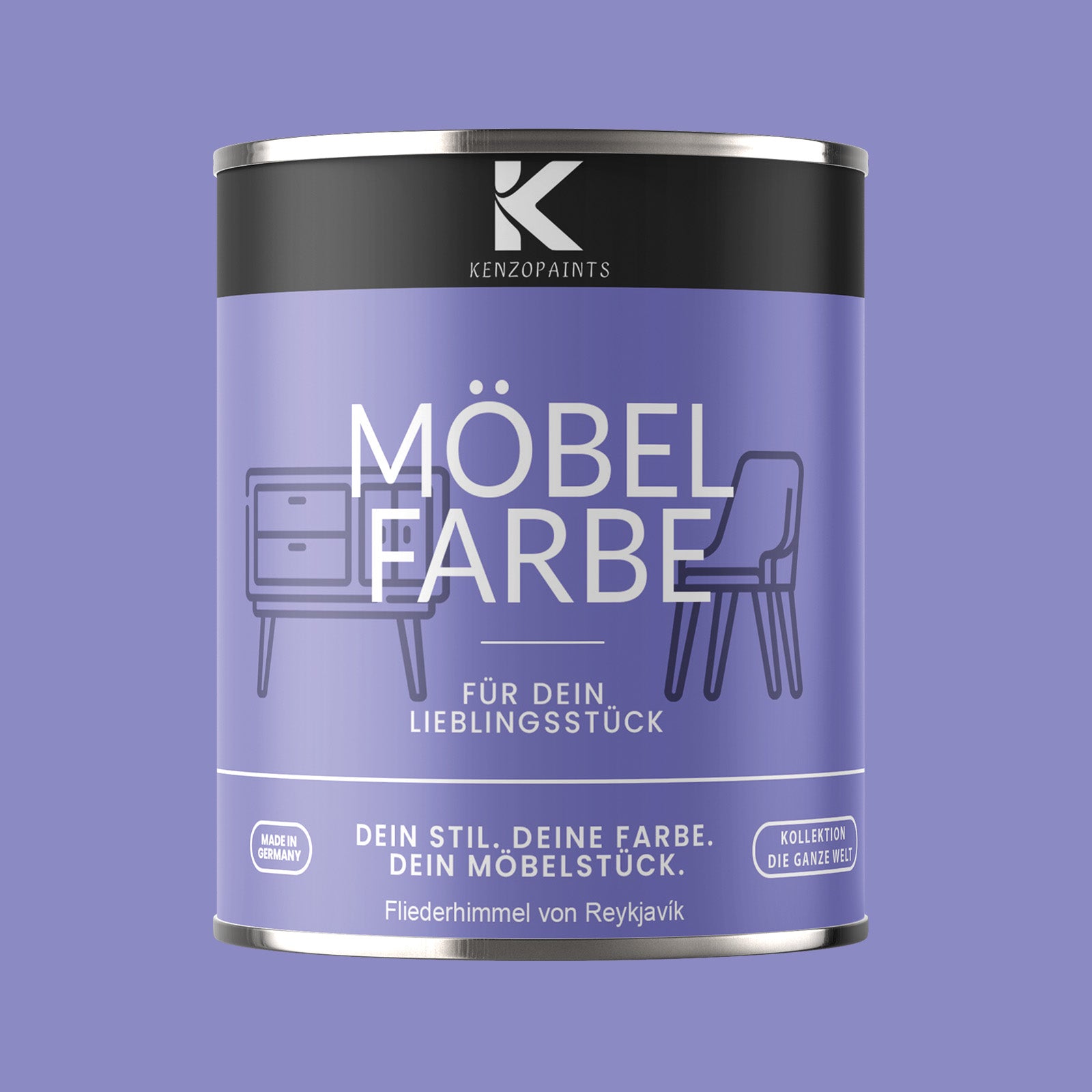 Kenzopaints Möbelfarbe Möbellack Buntlack - 2,5Liter - Farbmanufaktur Contura Berkemeier - Farbmanufaktur Contura Berkemeier