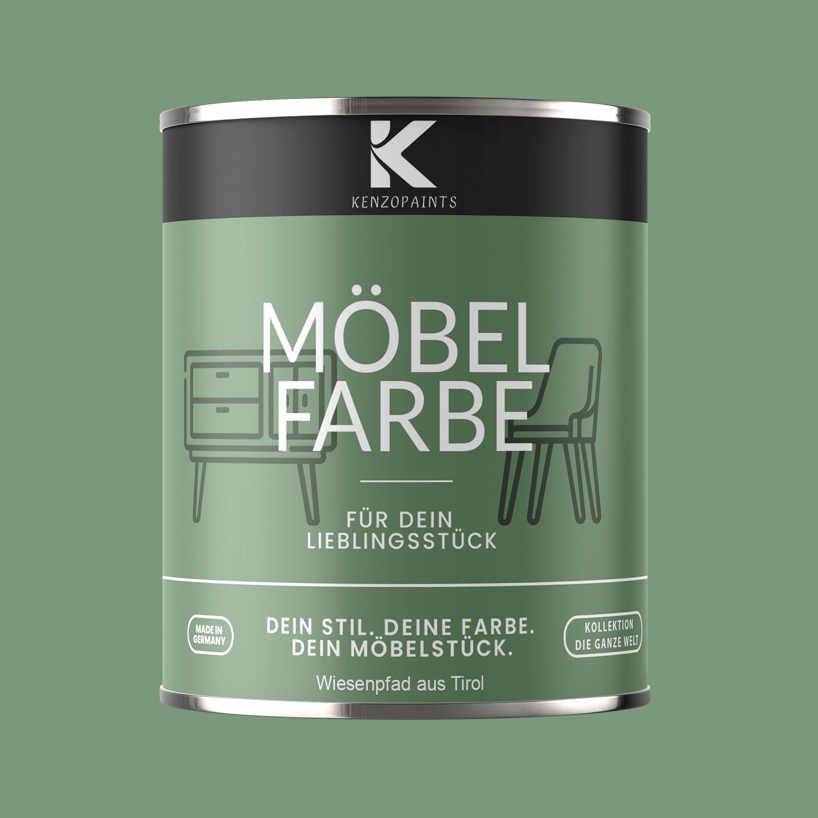 Kenzopaints Möbelfarbe Möbellack Buntlack - 2,5Liter - Farbmanufaktur Contura Berkemeier - Farbmanufaktur Contura Berkemeier