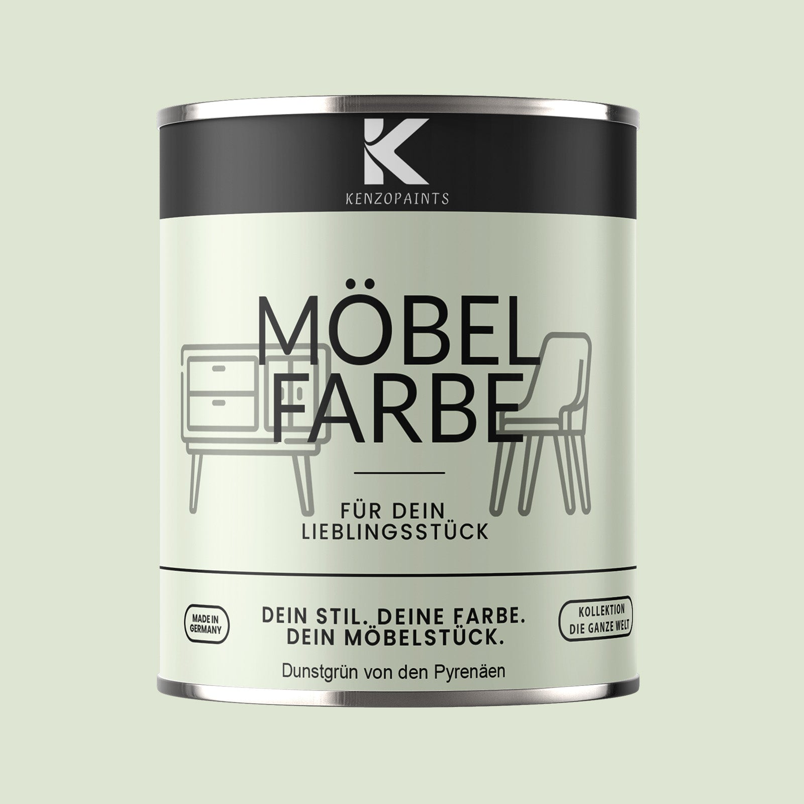 Kenzopaints Möbelfarbe Möbellack Buntlack - 2,5Liter - Farbmanufaktur Contura Berkemeier - Farbmanufaktur Contura Berkemeier