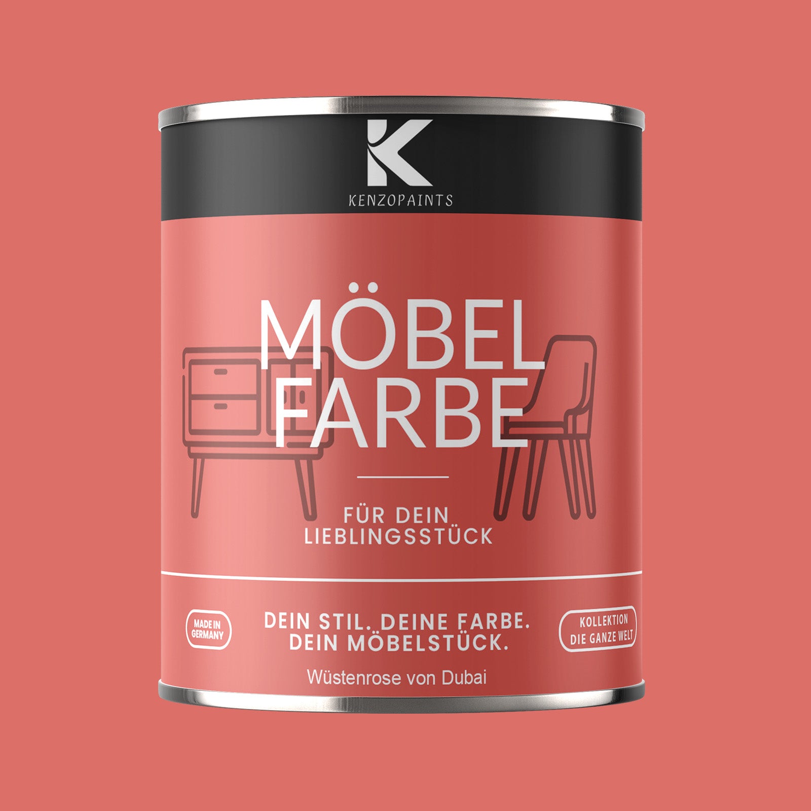 Kenzopaints Möbelfarbe Möbellack Buntlack - 2,5Liter - Farbmanufaktur Contura Berkemeier - Farbmanufaktur Contura Berkemeier