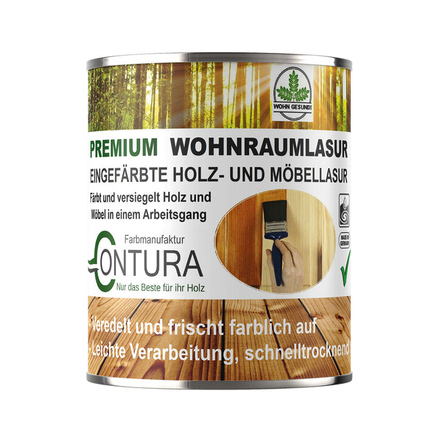Contura Wohnraumlasur Holzfarbe Möbellasur Lackbeize Möbellack Lacklasur Innenlasur Holzlack - Farbmanufaktur Contura Berkemeier - Farbmanufaktur Contura Berkemeier