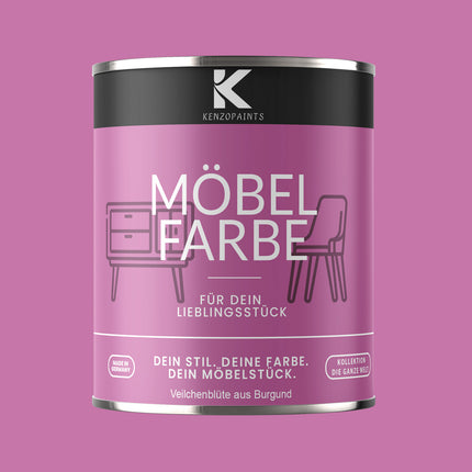 Kenzopaints Möbelfarbe Möbellack Buntlack - 2,5Liter