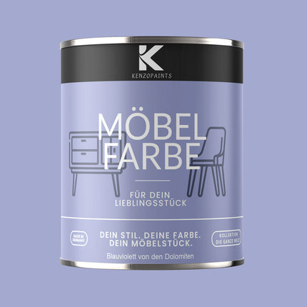 Kenzopaints Möbelfarbe Möbellack Buntlack - 2,5Liter