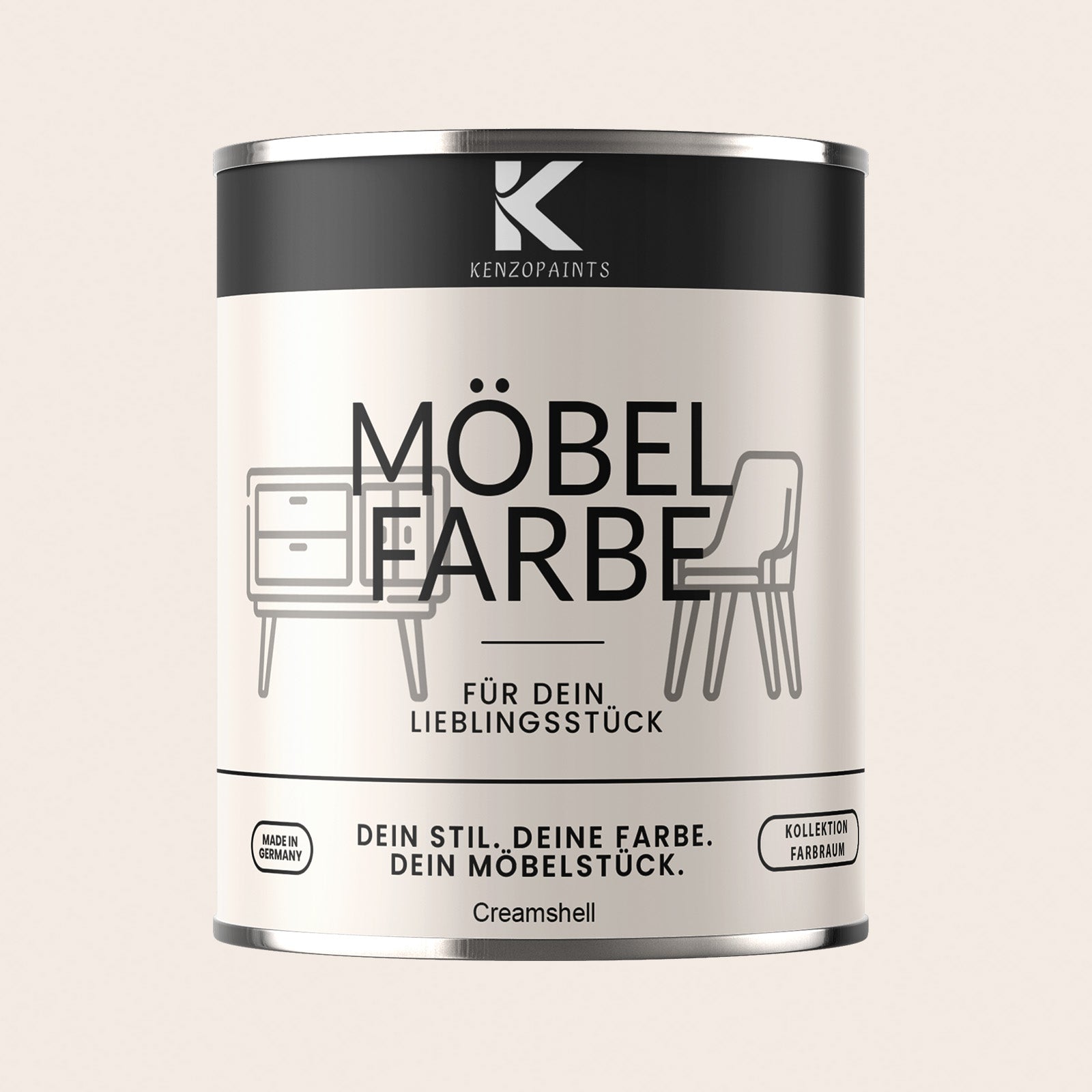 Kenzopaints Möbelfarbe Möbellack Buntlack Farbraum - 750ml - Farbmanufaktur Contura Berkemeier - Farbmanufaktur Contura Berkemeier