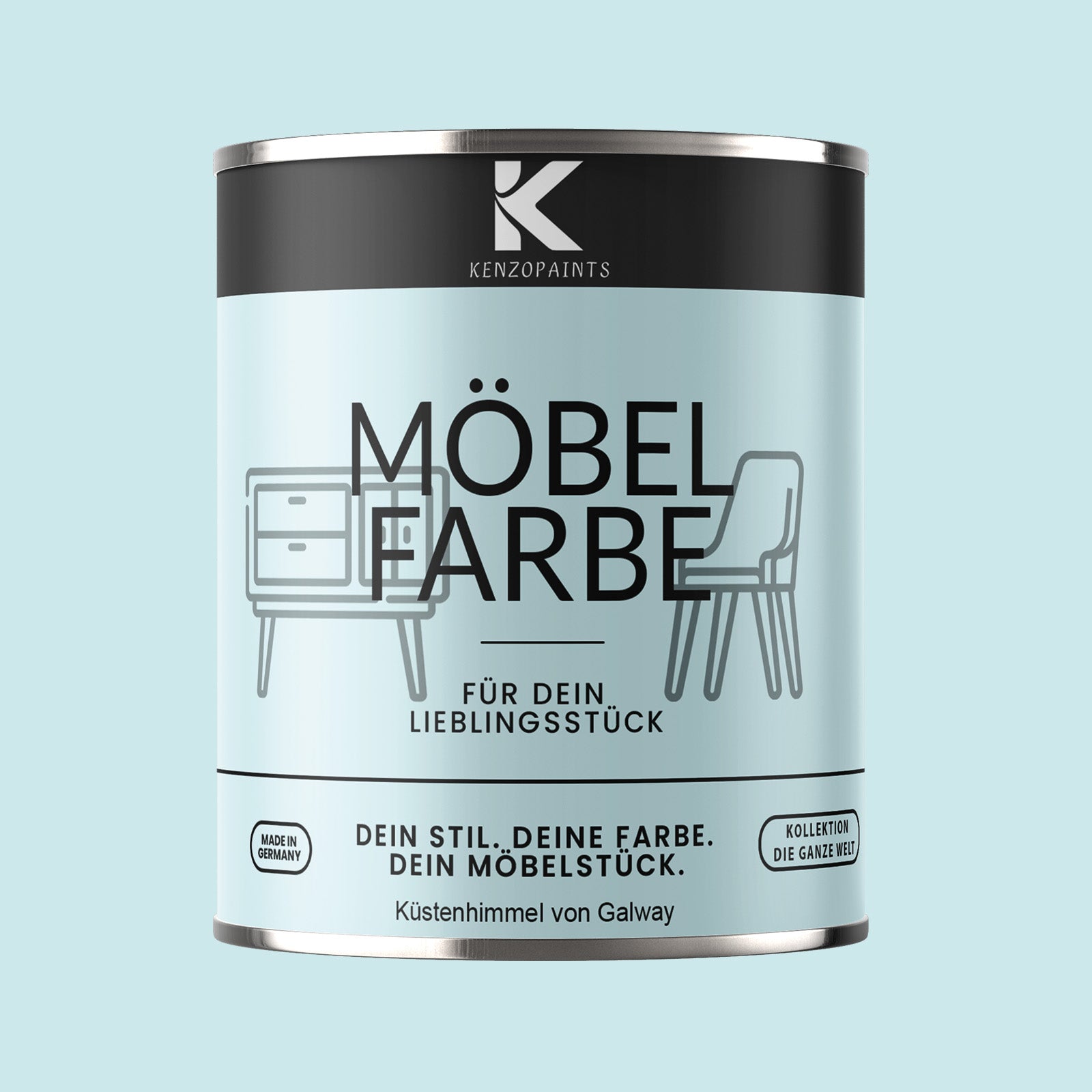 Kenzopaints Möbelfarbe Möbellack Buntlack - 2,5Liter - Farbmanufaktur Contura Berkemeier - Farbmanufaktur Contura Berkemeier