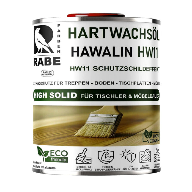 RABE Hartwachsöl High Solid Farblos seidenmatt geprüft Parkett Möbel Treppen Öl - Farbmanufaktur Contura Berkemeier - Farben Rabe