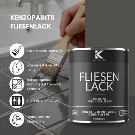 Kenzopaints Fliesenlack Fliesenfarbe - 750ml