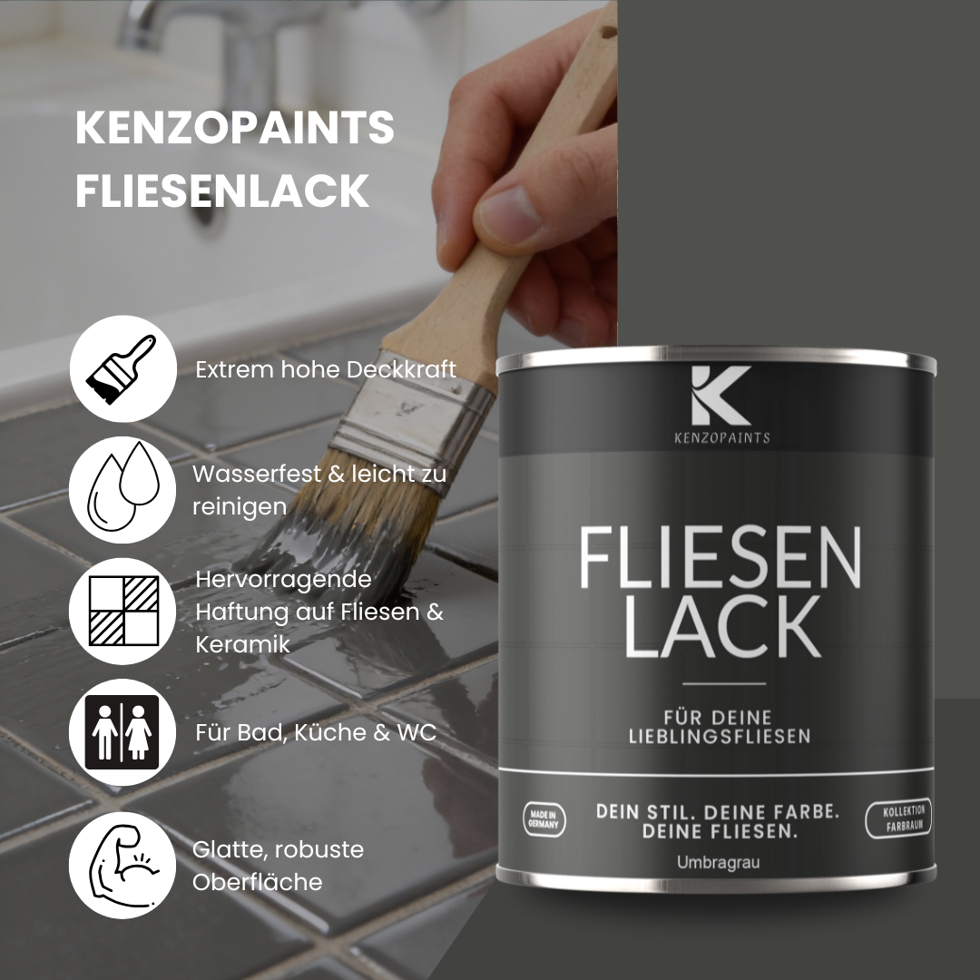 Kenzopaints Fliesenlack Fliesenfarbe - 2,5Liter - Farbmanufaktur Contura Berkemeier - Farbmanufaktur Contura Berkemeier