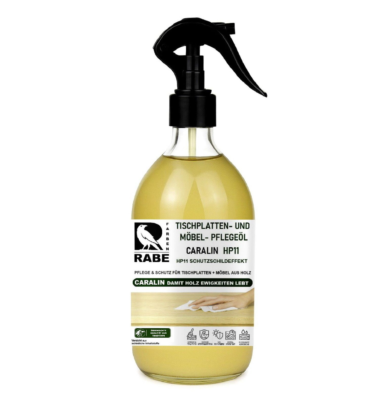 RABE Tisch und Möbel Pflegeöl Spray Holzöl Möbelpflege Massivholz Eiche Buche Öl