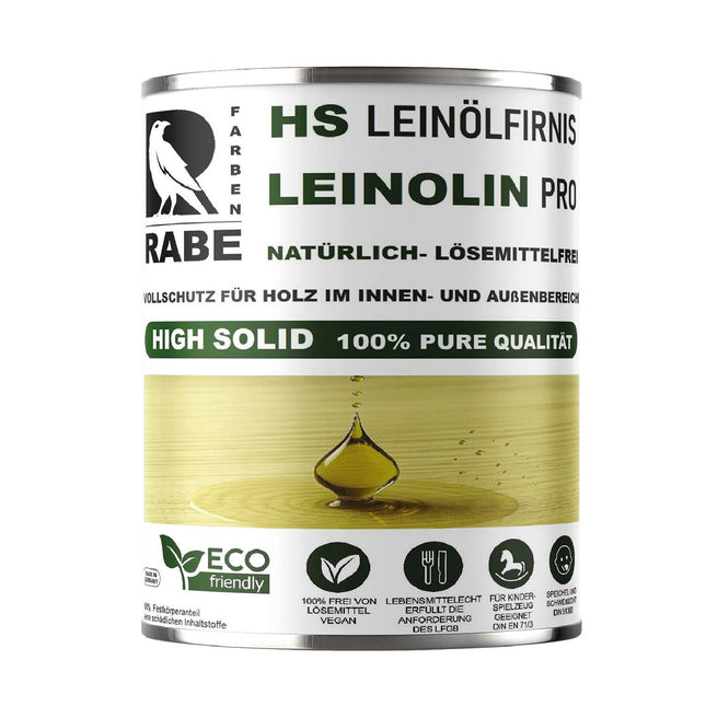 RABE Holzöl LEINOLIN Leinölfirnis biologischer Holzschutz Lebensmittelecht Natur - Farbmanufaktur Contura Berkemeier - Farben Rabe