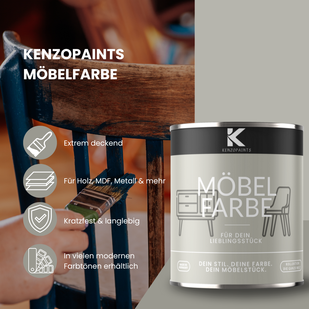 Kenzopaints Möbelfarbe Möbellack Buntlack Farbraum - 2,5Liter - Farbmanufaktur Contura Berkemeier - Farbmanufaktur Contura Berkemeier