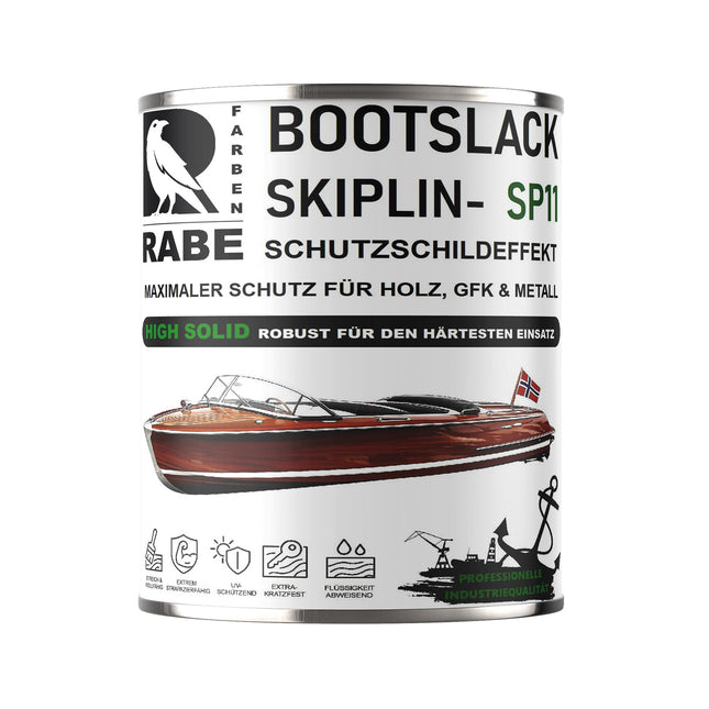 RABE Bootslack Skiplin SP11 High Solid 1K Yachtlack für Holz Metall GFK Boot Versiegelung Farbe - Farbmanufaktur Contura Berkemeier - Farbmanufaktur Contura Berkemeier