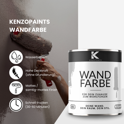 Kenzopaints Wandfarbe Innenwandfarbe Designfarbe - 750ml