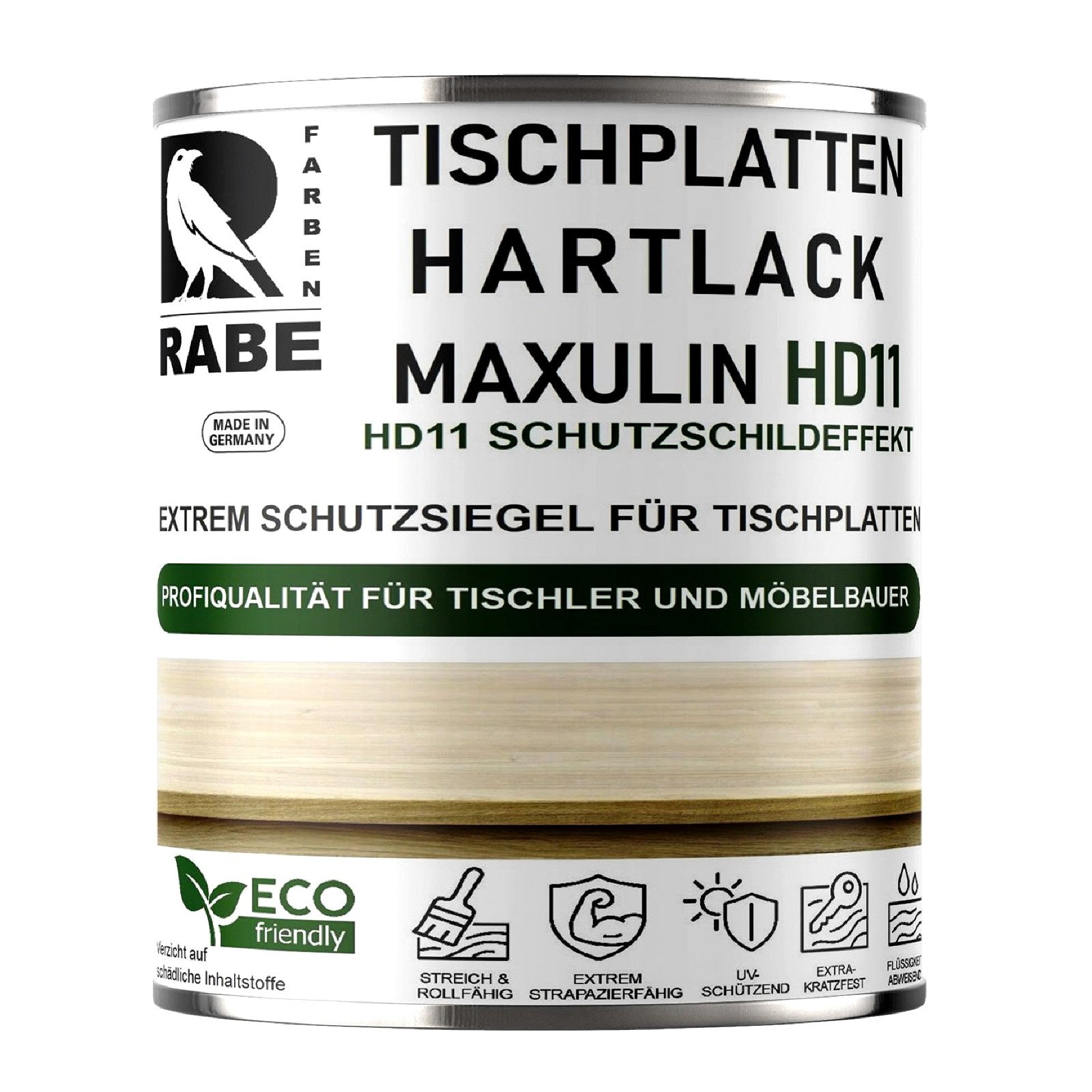 RABE Hartlack für Tischplatten Thekenlack Holzlack farblos Möbel Lack Eiche uvm - Farbmanufaktur Contura Berkemeier - Farben Rabe