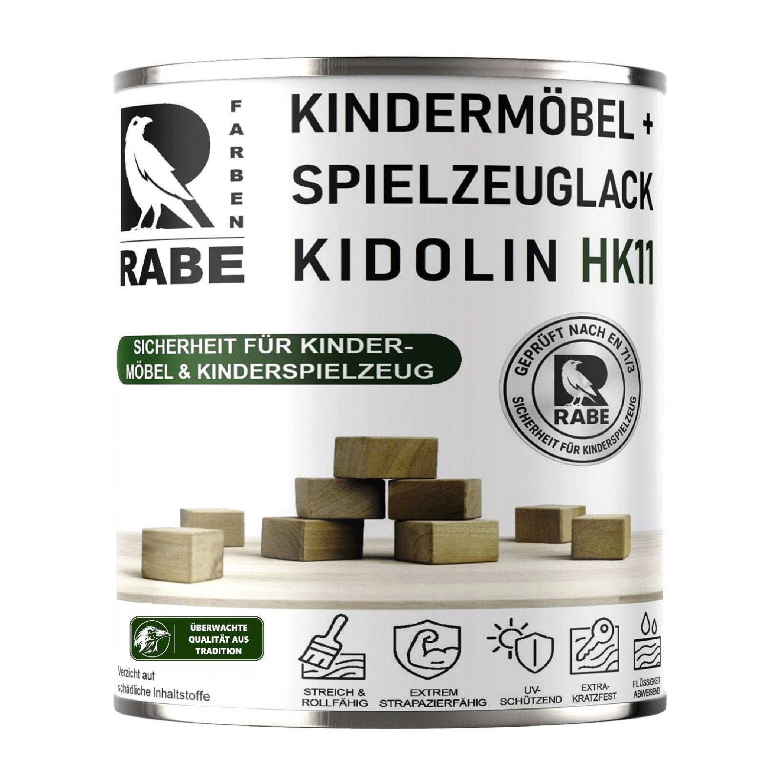 RABE Lack Kindermöbel Kinderspielzeug EN71/3 Klarlack Kindersicher speichelecht