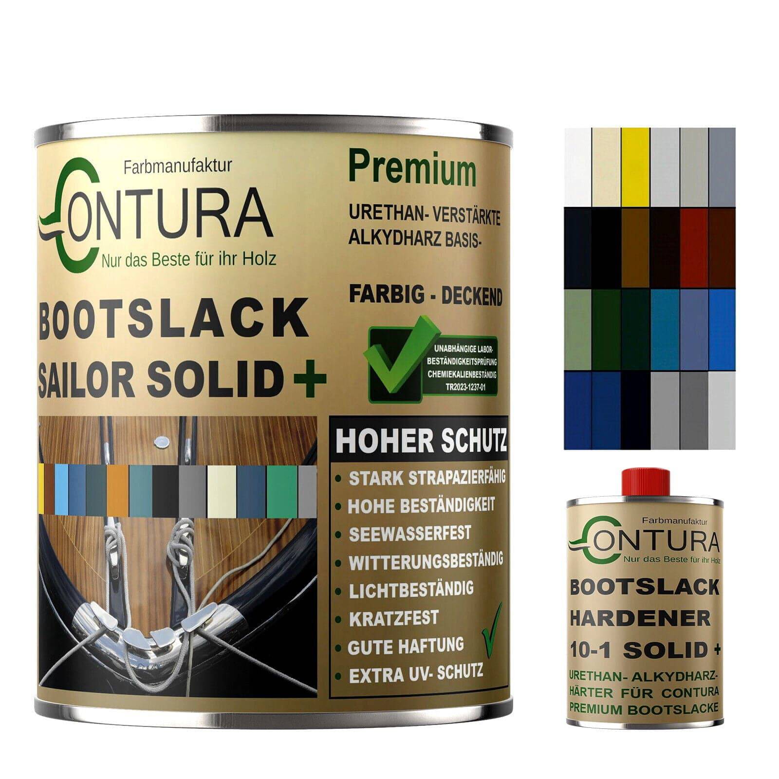-POS- Contura 2K Bootslack SEIDENMATT RAL Farbe Yachtlack Holzlack GFK Metall Boot Schiffslack - Farbmanufaktur Contura Berkemeier - Farbmanufaktur Contura Berkemeier