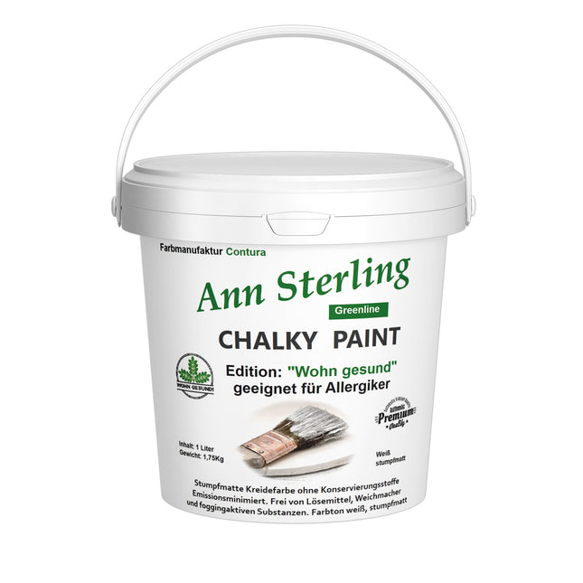 1Liter Shabby Chic Kreidefarbe ALLERGIKER geeignet Wandfarbe Farbe weiß Vintage - Farbmanufaktur Contura Berkemeier - Farbmanufaktur Contura Berkemeier