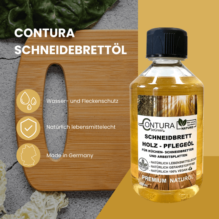 Contura Schneidebrett Pflegeöl Lebensmittecht Arbeitsplatten Holzöl Holz Öl Schneidbrett - Farbmanufaktur Contura Berkemeier - Farbmanufaktur Contura Berkemeier