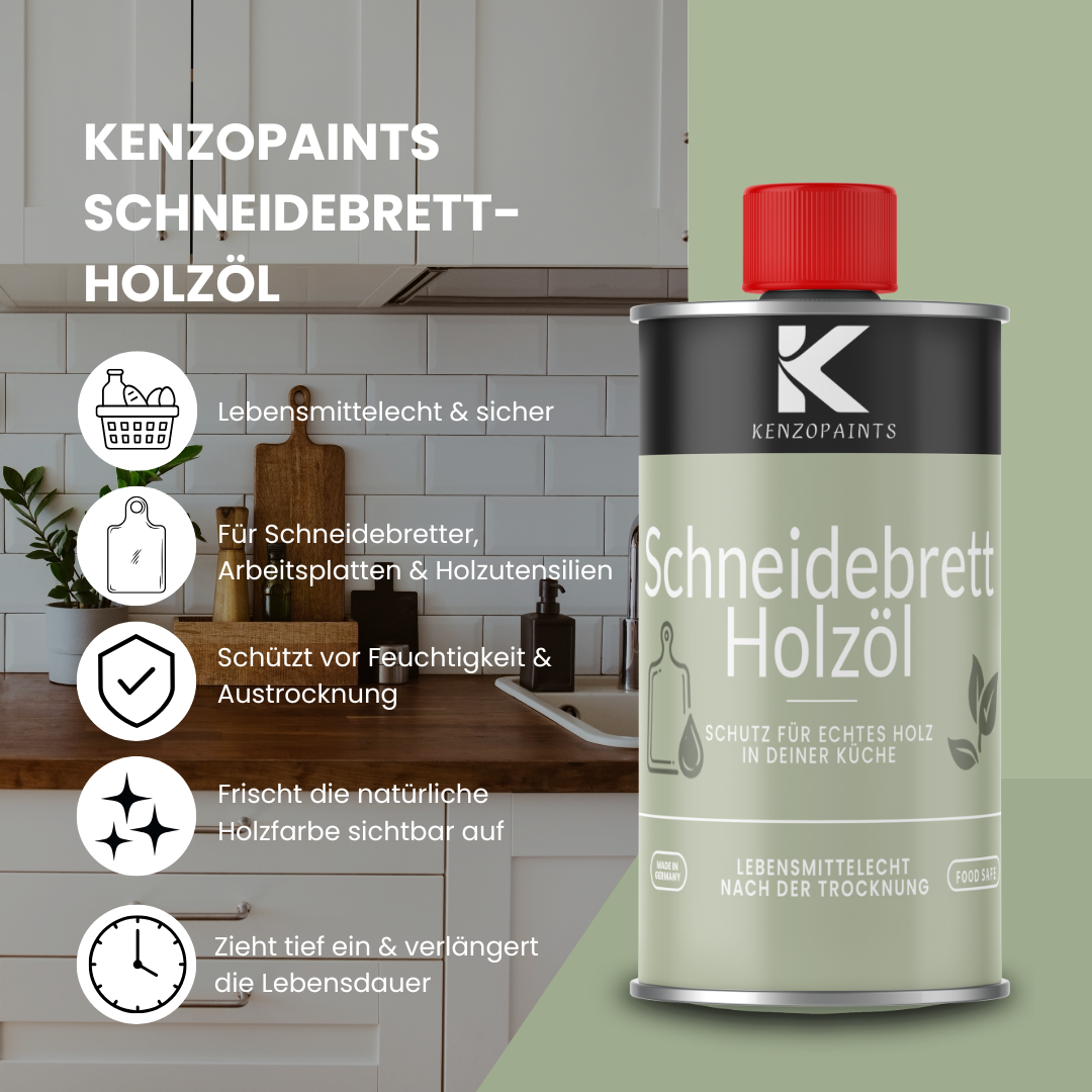 Kenzopaints Schneidebrettöl Holzöl Pflegeöl Lebensmittecht Arbeitsplatten - Farbmanufaktur Contura Berkemeier - Farbmanufaktur Contura Berkemeier